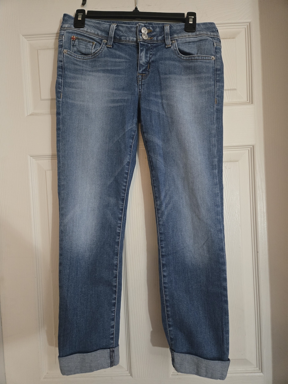 Hudson Ginny Straight Ankle Cuffed Jeans - Size 28